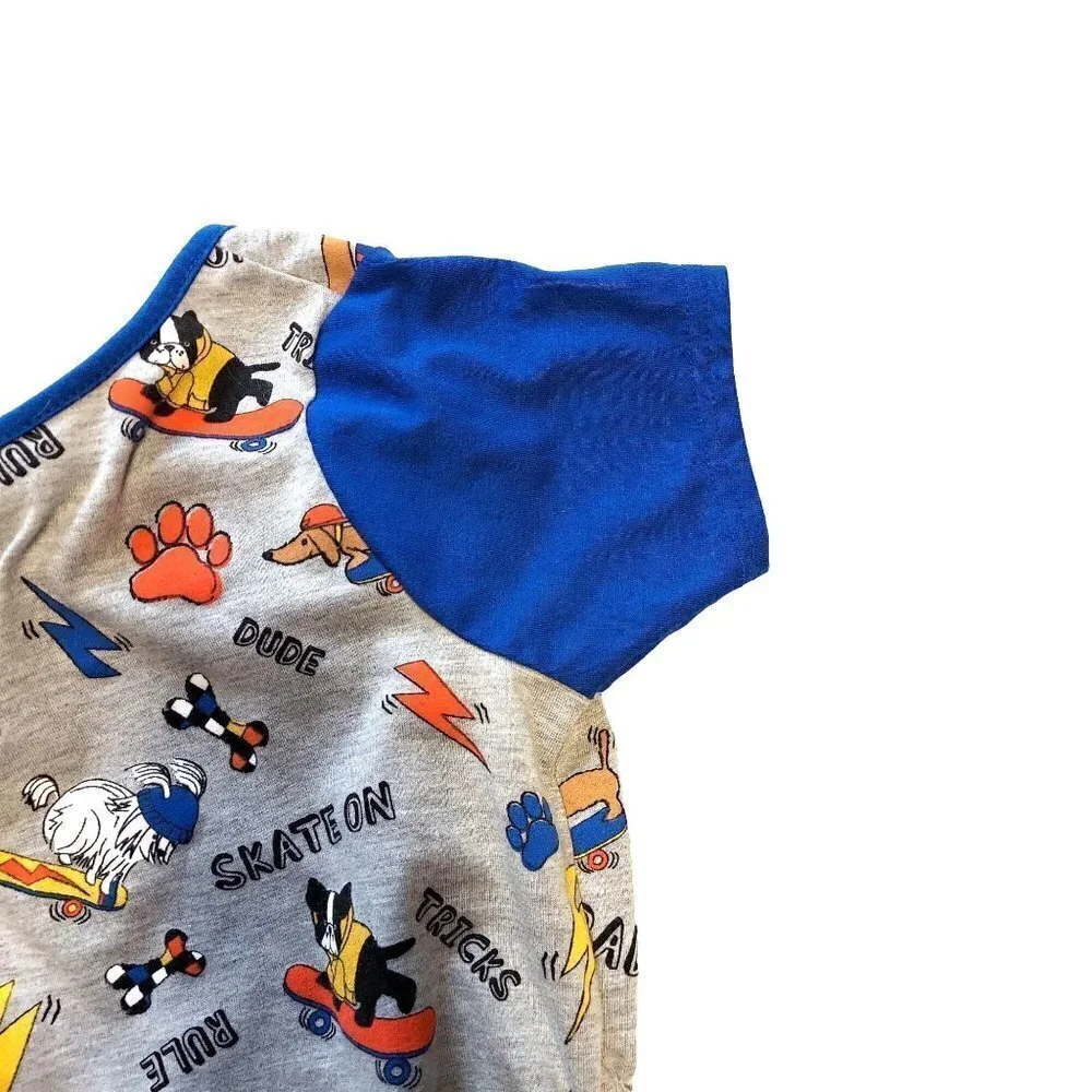 Unbranded Blue/Gray Graphic Doggie Pajamas